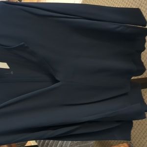 Theory navy blue tunic size large in silk.